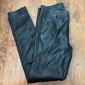 DIVIDED H&M Black Faux Leather Pants size 8